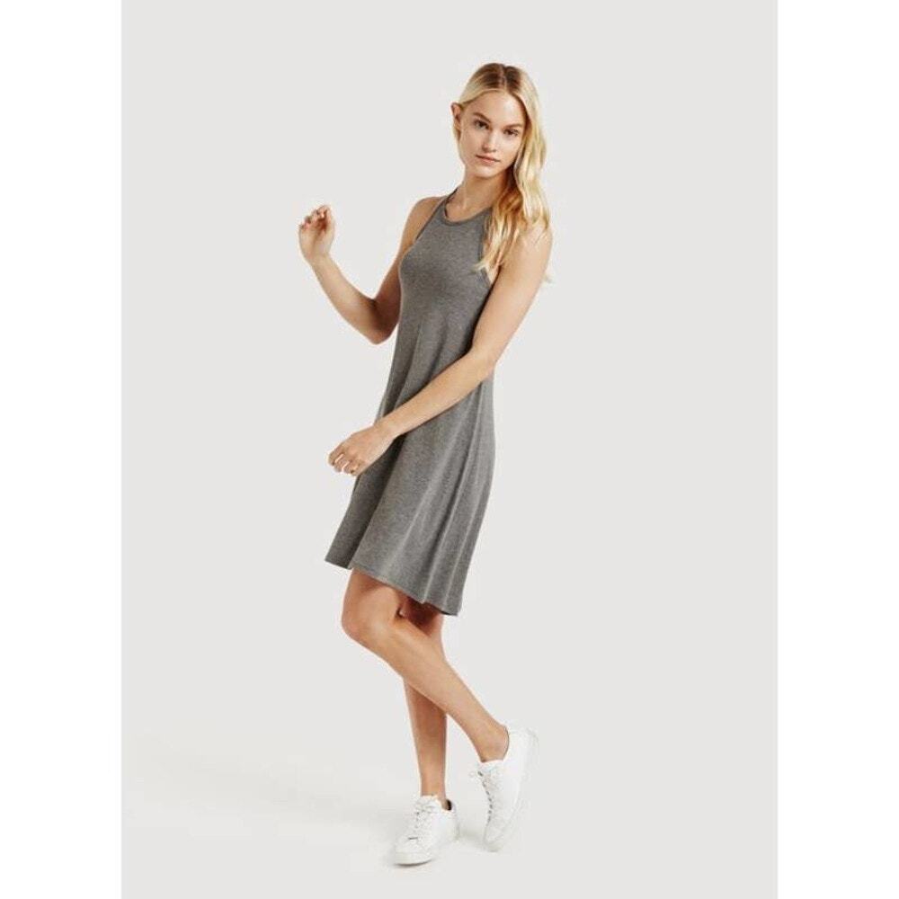 Kit and Ace Go With The Flow Dress Gray Cashmere Blend Racerback Tank A-Line 6